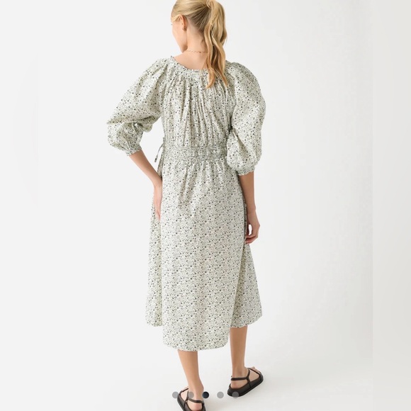 Skall Studio Carole Dress Bluebell Floral Organic Cotton Prairie Midi EU 36 EUC - Picture 2 of 16